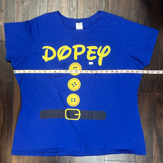 Dopey the Dwarf Blue tshirt Size: 3X