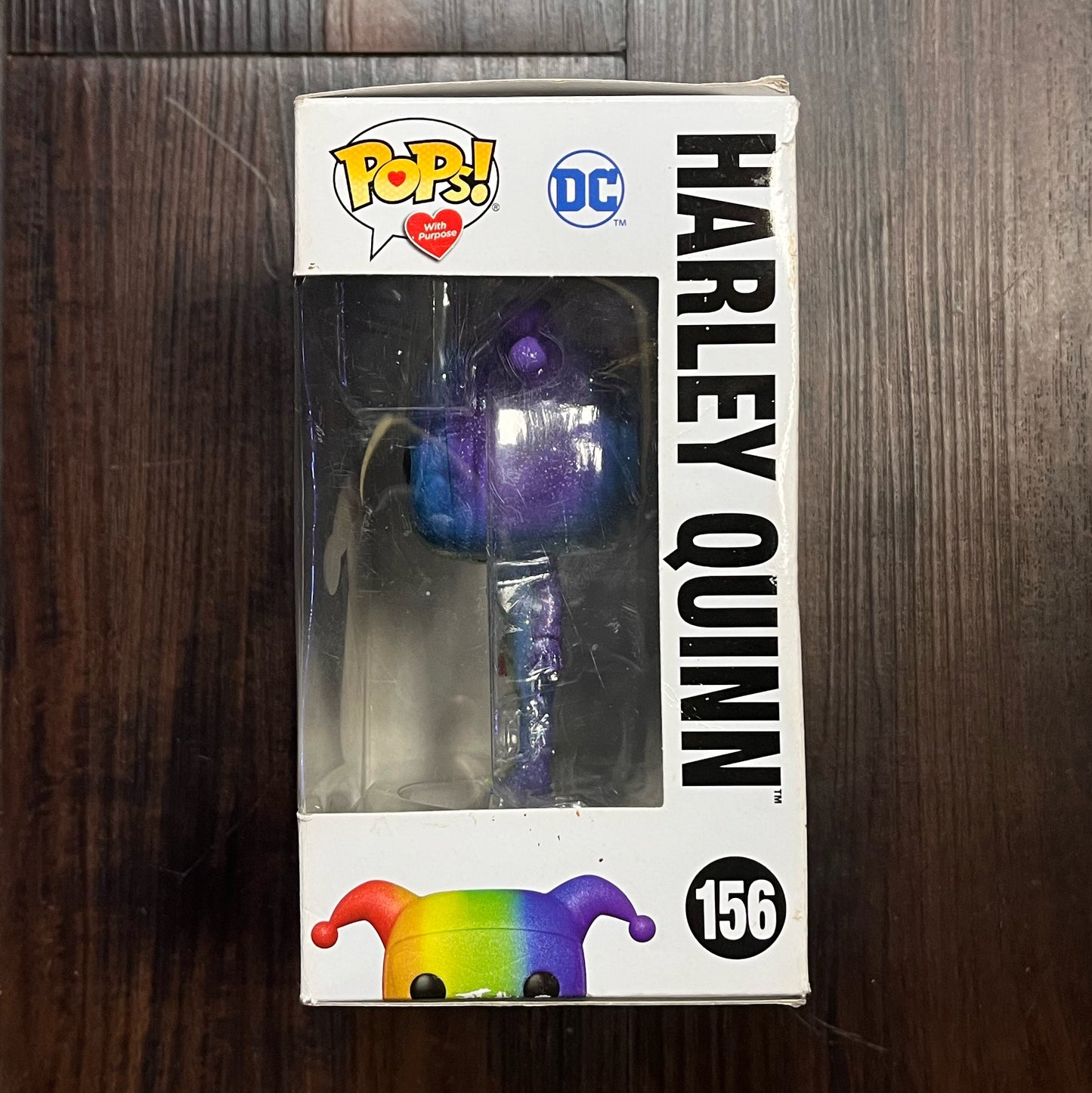 Harley Quinn Pops With Purpose Pride Rainbow Glitter DC Super Heroes Funk Pop! #156