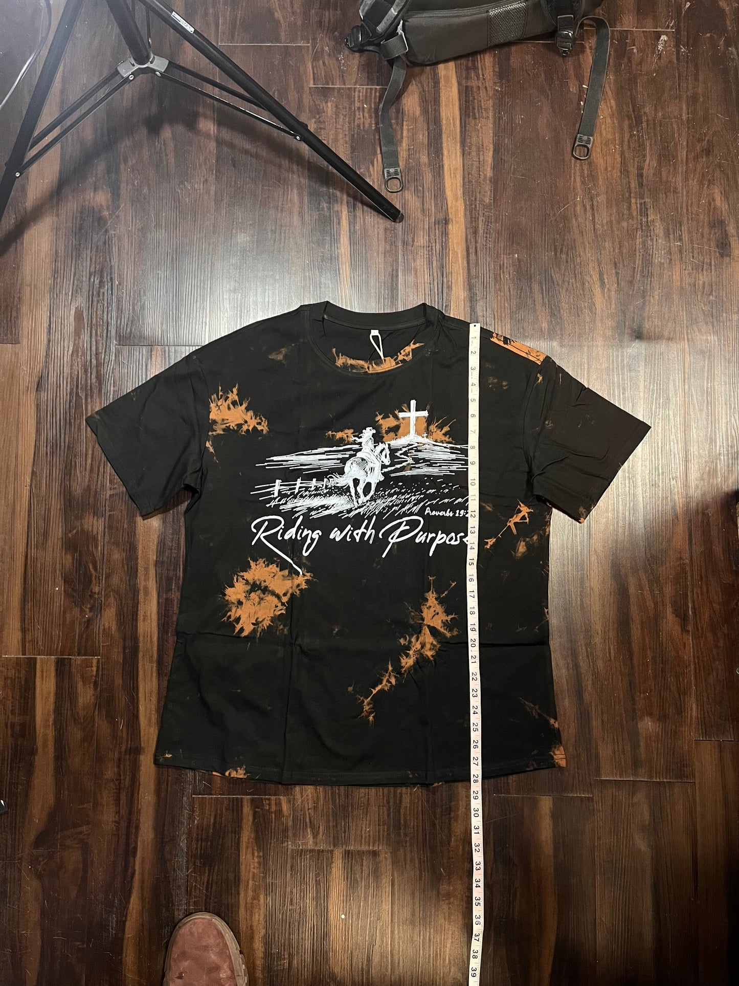 Riding with purpose religious black t shirt - NWT Size: Large