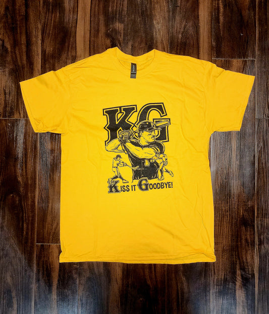 Konnor Griffin Pittsburgh Pirates Kiss it Goodbye Yellow/Gold T-shirt