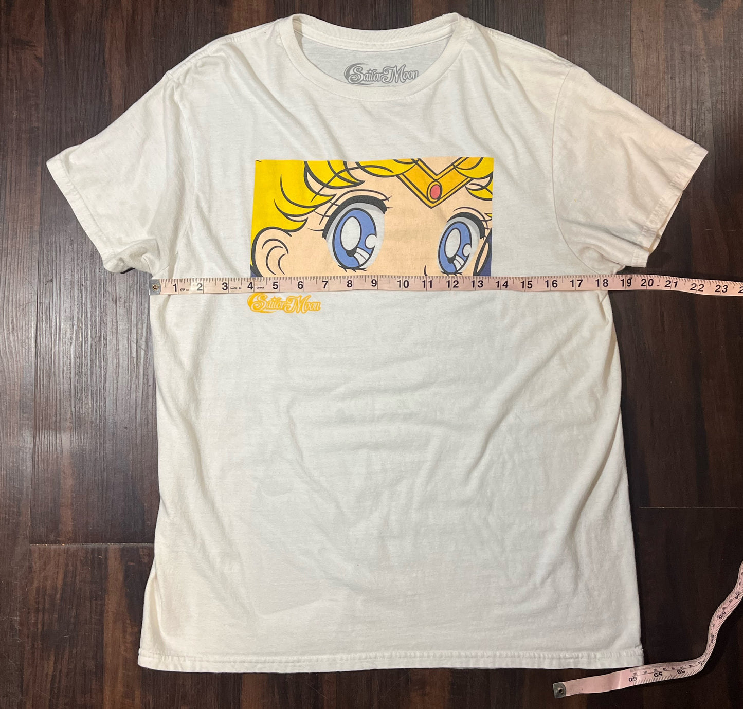 Sailor Moon Officially Licensed Anime Her Eyes White Graphic Tee T-Shirt - Size: Medium