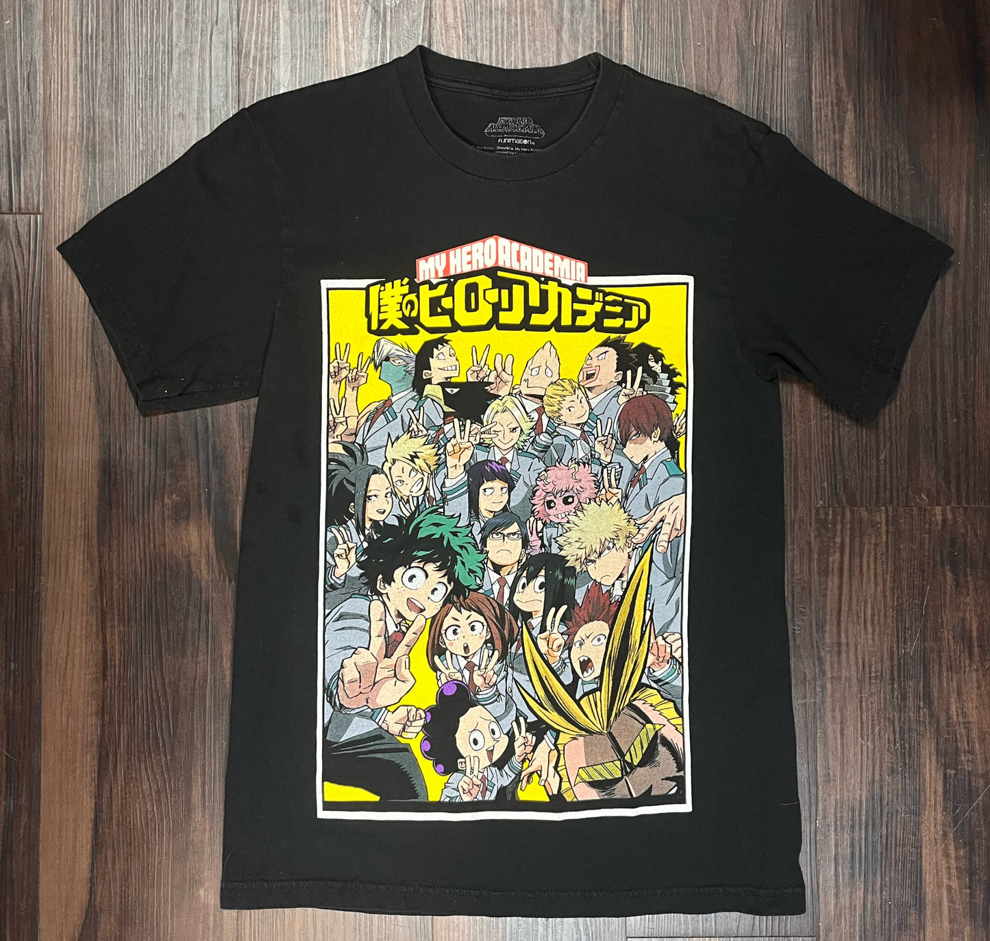 My Hero Academia  Funimation Black T-Shirt Cotton  Short Sleeve Size: Medium