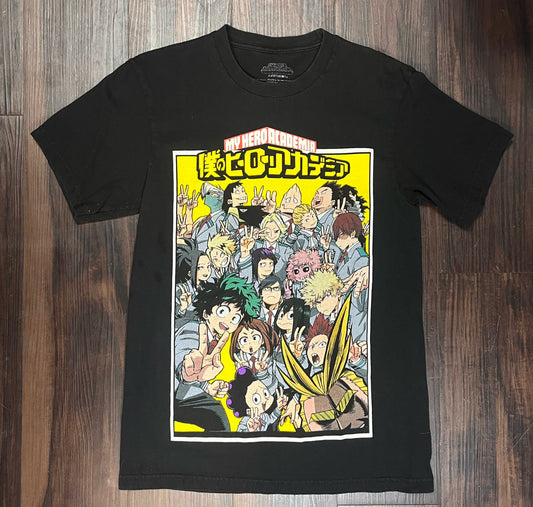 My Hero Academia  Funimation Black T-Shirt Cotton  Short Sleeve Size: Medium