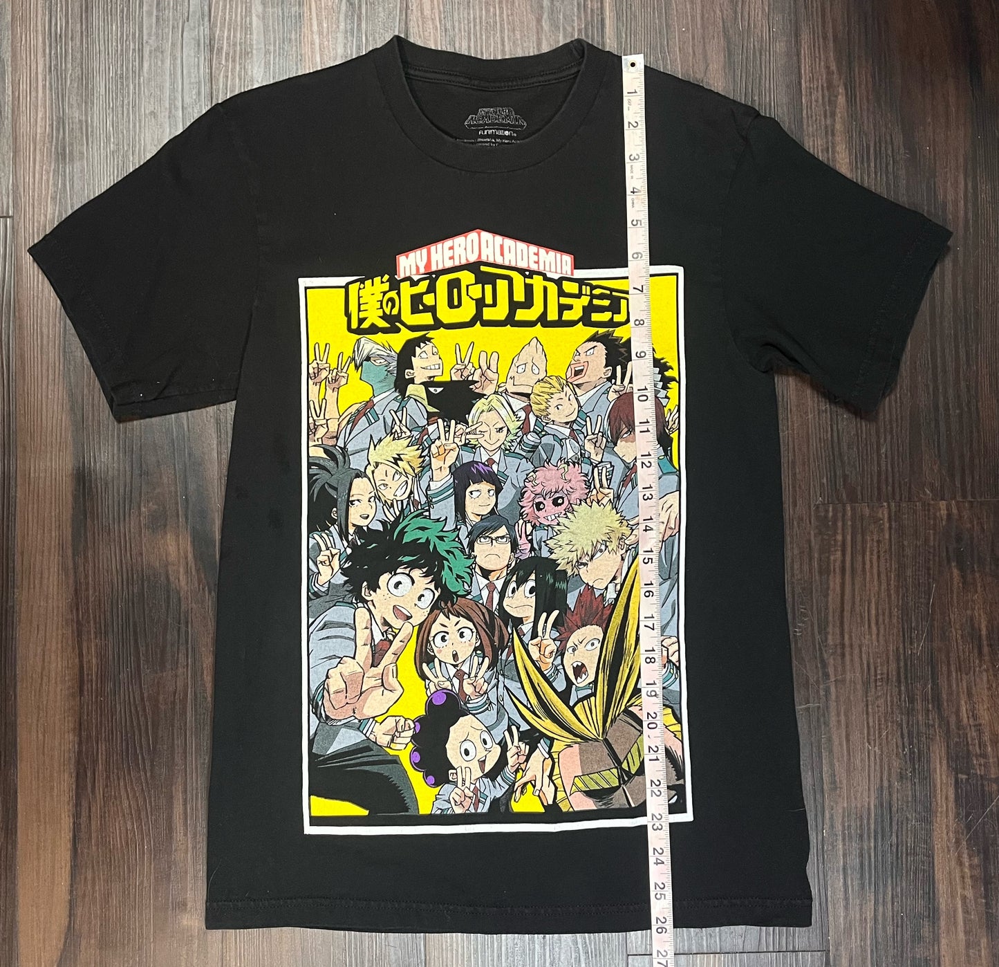 My Hero Academia  Funimation Black T-Shirt Cotton  Short Sleeve Size: Medium