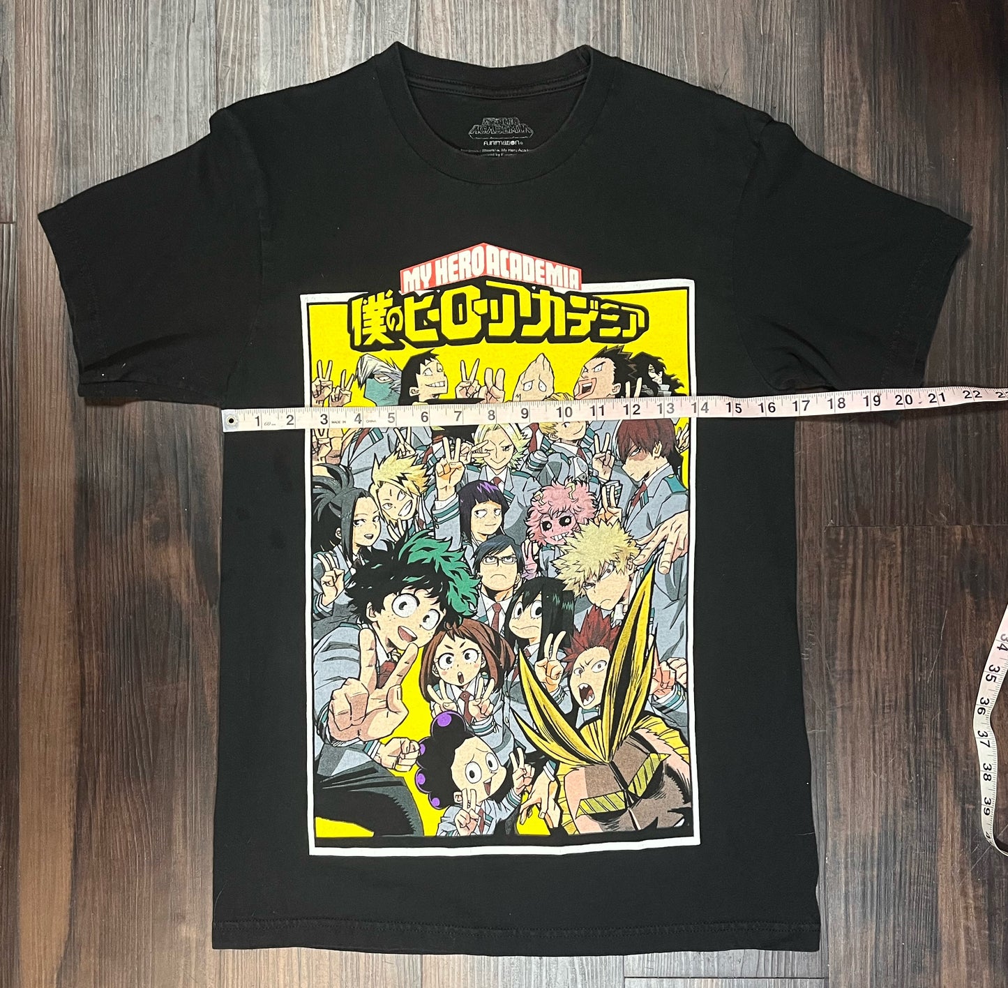My Hero Academia  Funimation Black T-Shirt Cotton  Short Sleeve Size: Medium