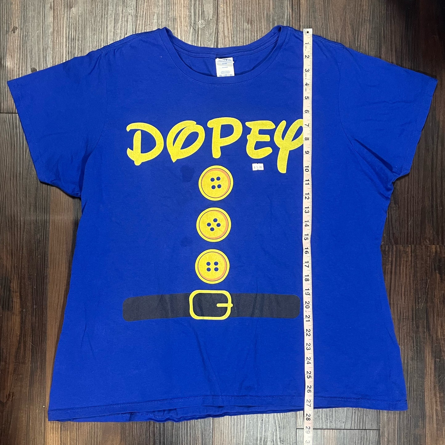 Dopey the Dwarf Blue tshirt Size: 3X
