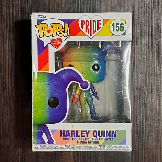 Harley Quinn Pops With Purpose Pride Rainbow Glitter DC Super Heroes Funk Pop! #156