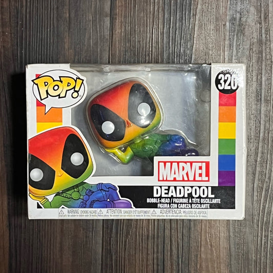 SOLD - Marvel Deadpool Pride Rainbow Bobble-Head Vinyl Figure Funko Pop!  #320 New in Box