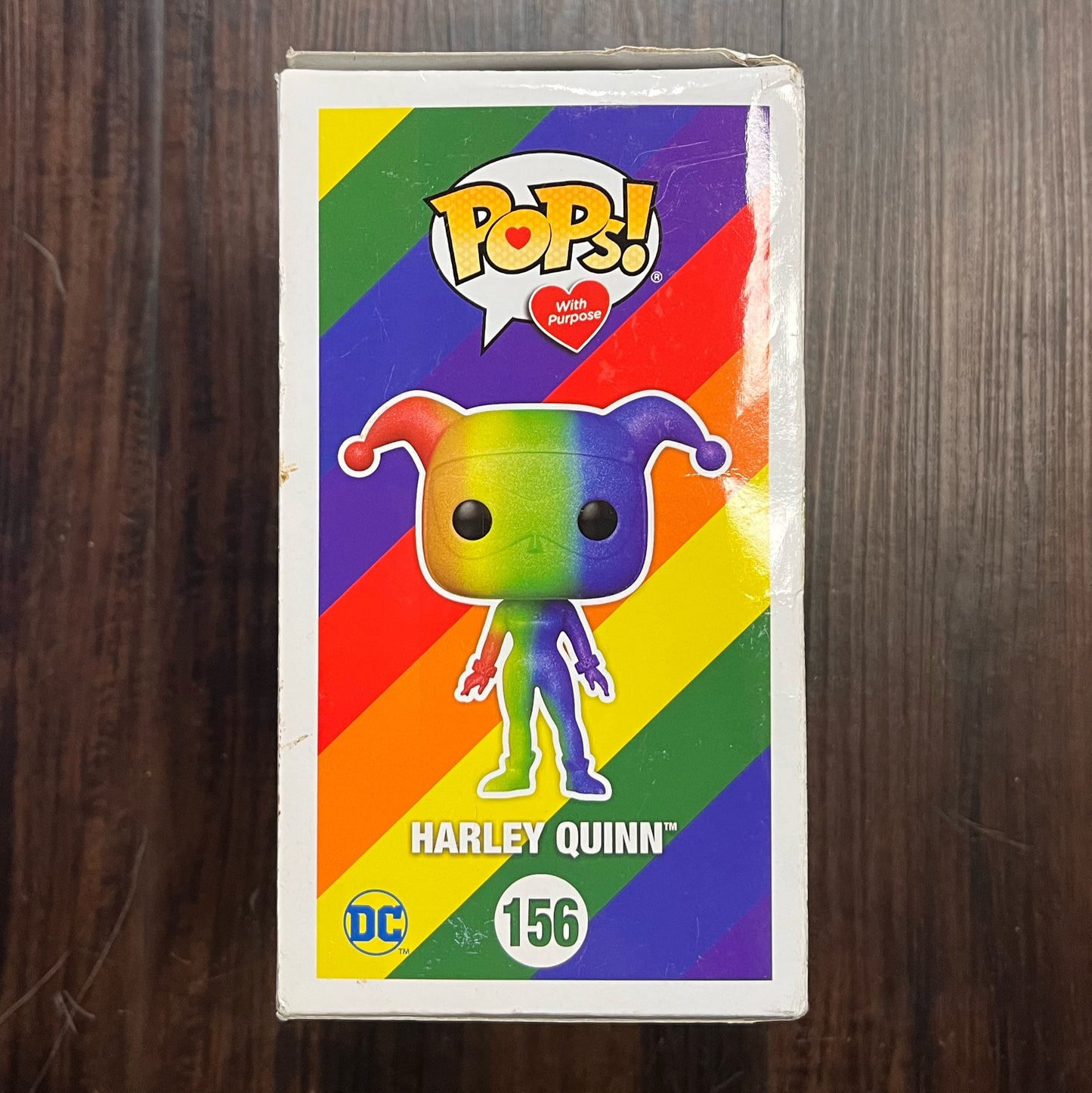 Harley Quinn Pops With Purpose Pride Rainbow Glitter DC Super Heroes Funk Pop! #156