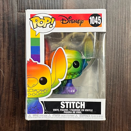 (SOLD) - Stitch Disney Vinyl Figure Brand New! Rainbow Pride  Funko Pop! #1045