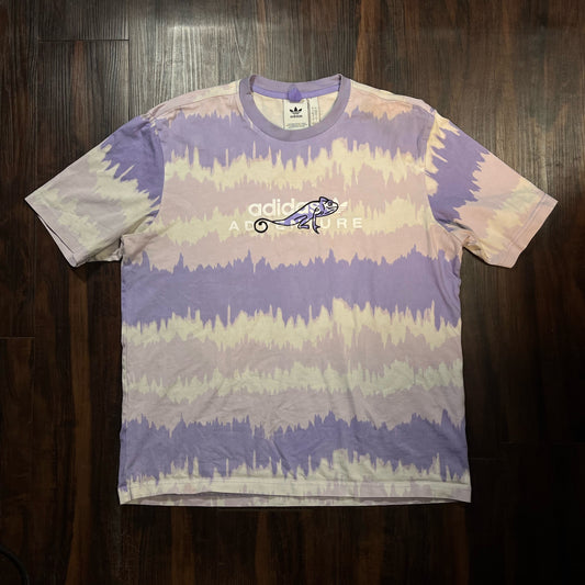 Adidas Originals T-shirt Mens: L Adventure Archive Print Chameleon  Athletic Logo A