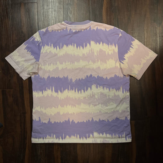 Adidas Originals purple tie-dye T-shirt  Adventure Archive Print w/ Chameleon Design size: Large