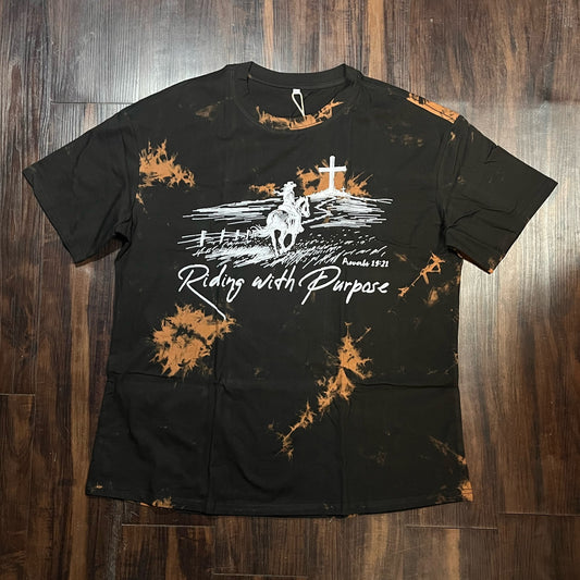 Riding with purpose religious black t shirt - NWT Size: Large