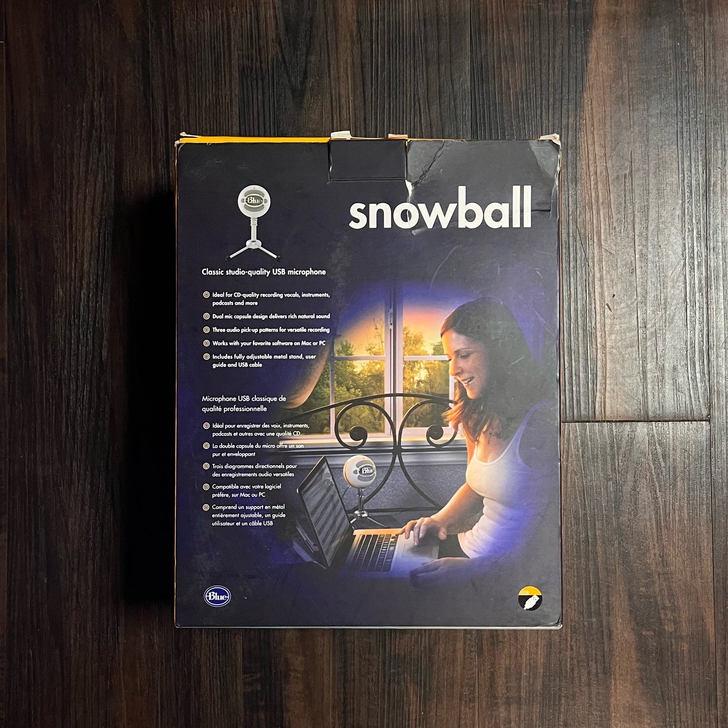 Blue Snowball USB Microphone for PC, Mac, Gaming, Recording, Streaming, Podcasting