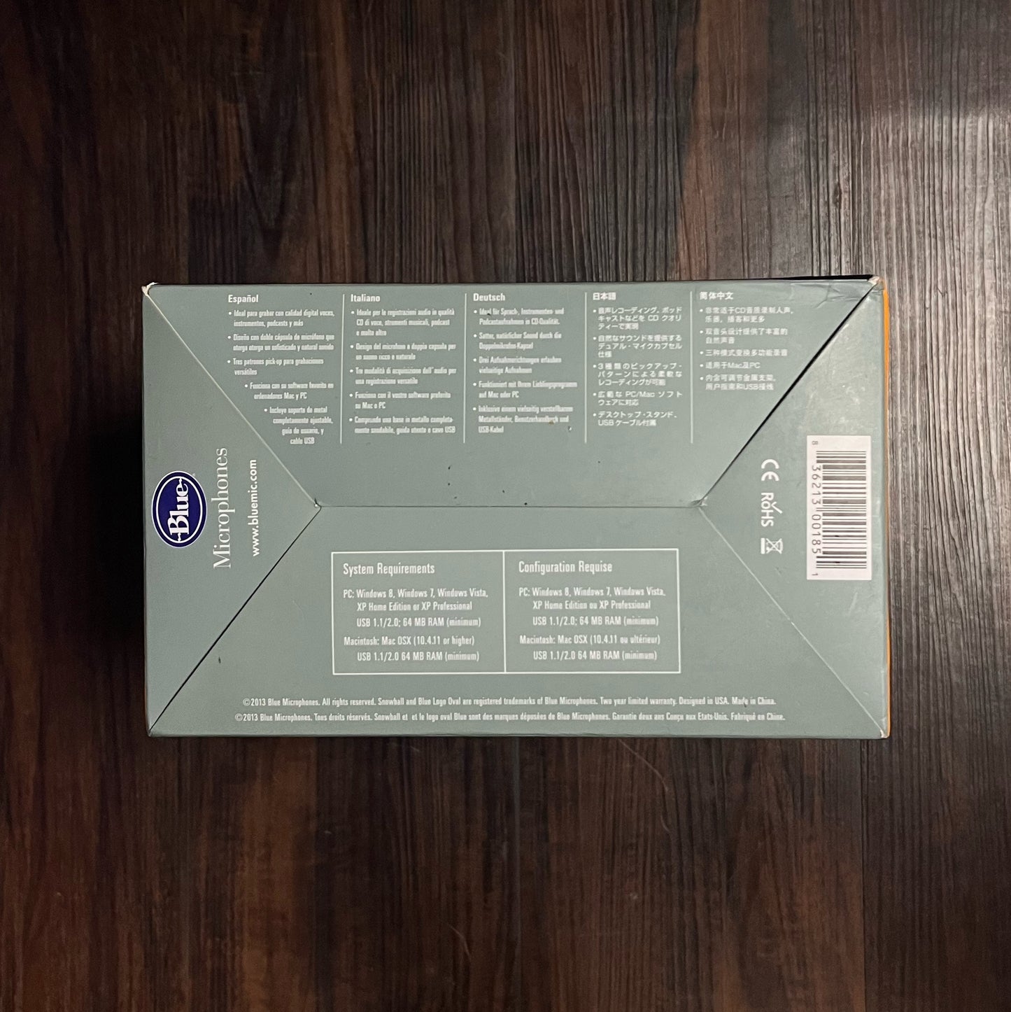 Blue Snowball USB Microphone for PC, Mac, Gaming, Recording, Streaming, Podcasting