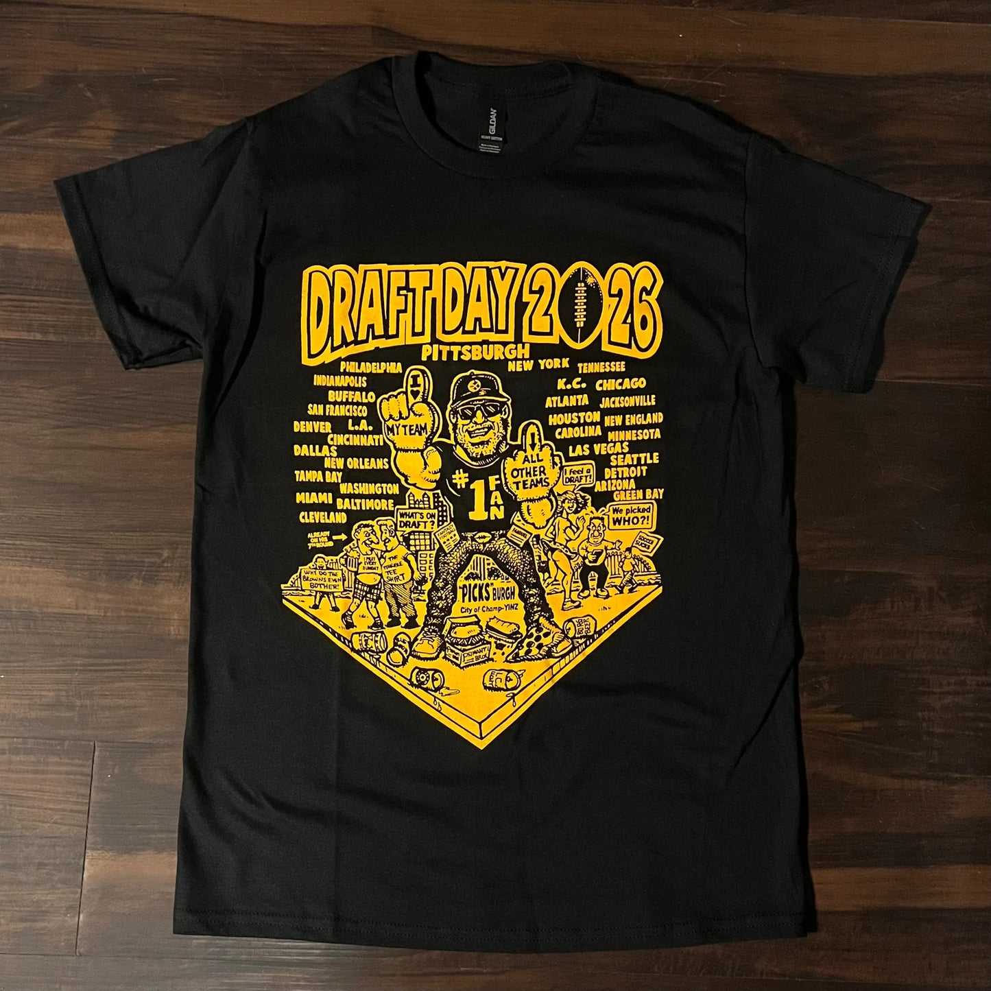 Pittsburgh Draft day 2026 T-Shirt Black  (Various sizes - Limited quantity)