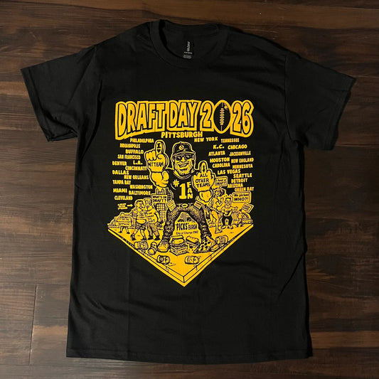 Pittsburgh Draft day 2026 T-Shirt Black  (Various sizes - Limited quantity)