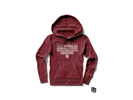 Burghroon Red PG AC Forever wear hoodie